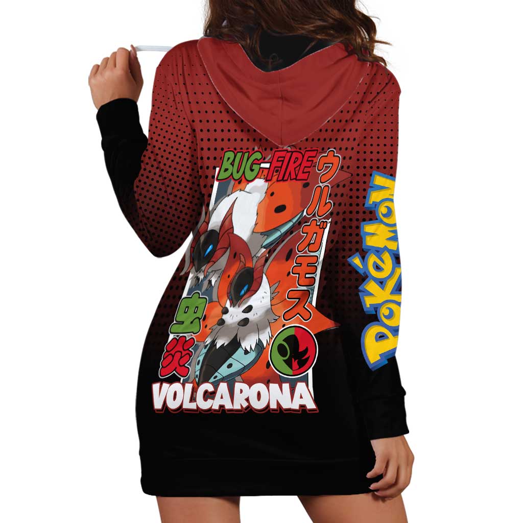 Volcarona from Poké Hoodie Dress Bug and Fire Types Featuring Bright and Fiery Design - The Mazicc