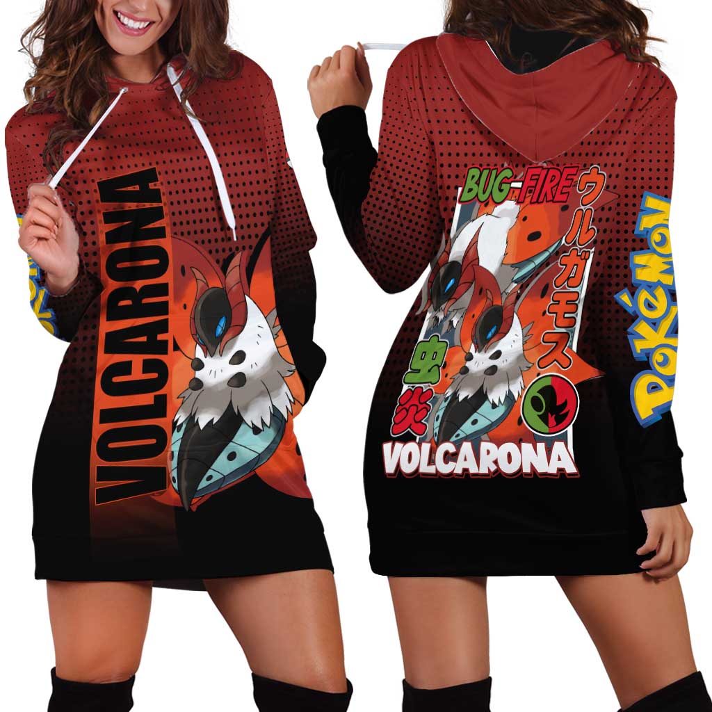 Volcarona from Poké Hoodie Dress Bug and Fire Types Featuring Bright and Fiery Design - The Mazicc