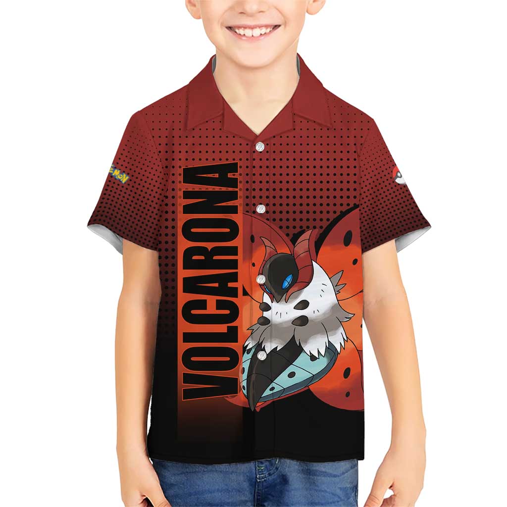 Volcarona from Poké Kid Hawaiian Shirt Bug and Fire Types Featuring Bright and Fiery Design - The Mazicc