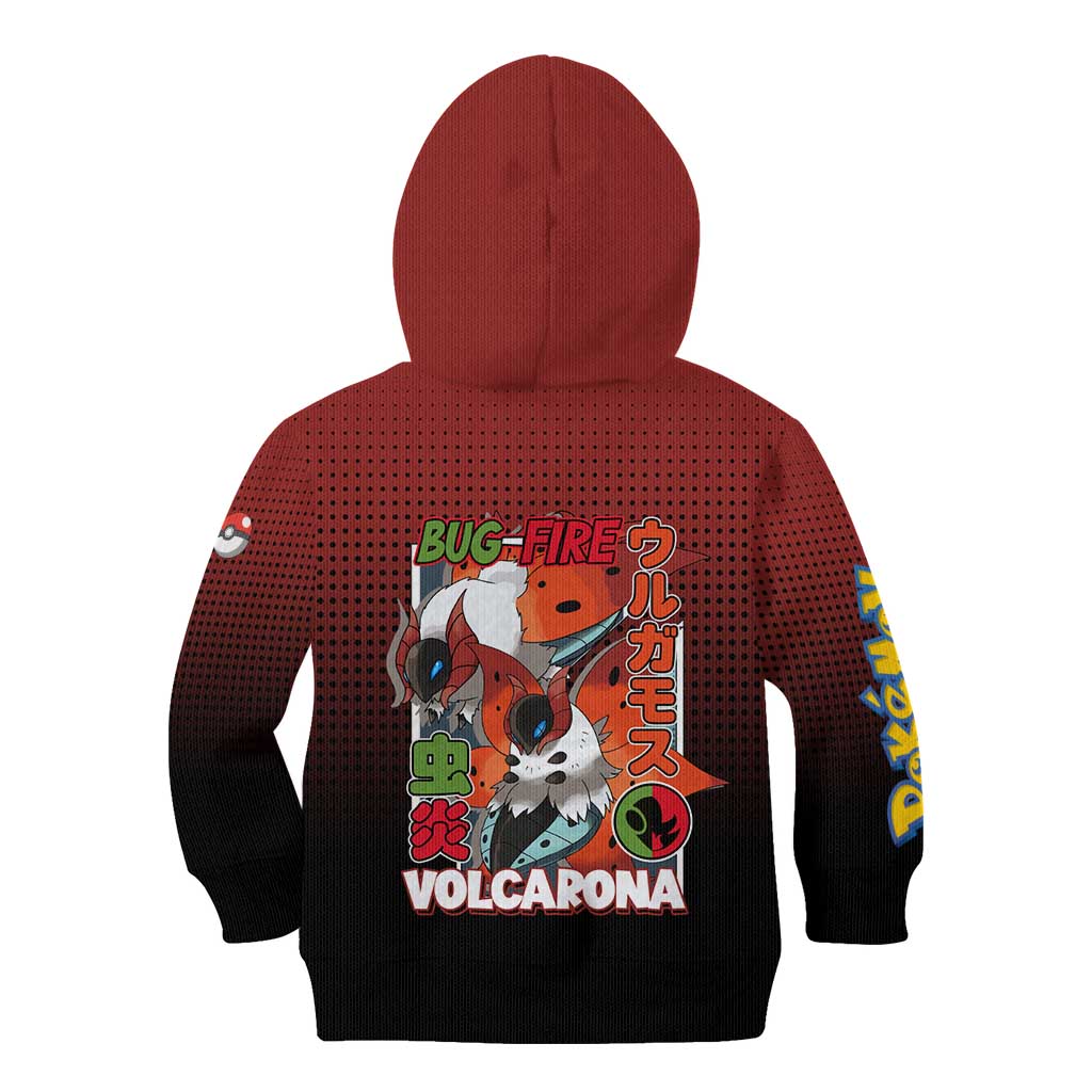 Volcarona from Poké Kid Hoodie Bug and Fire Types Featuring Bright and Fiery Design - The Mazicc