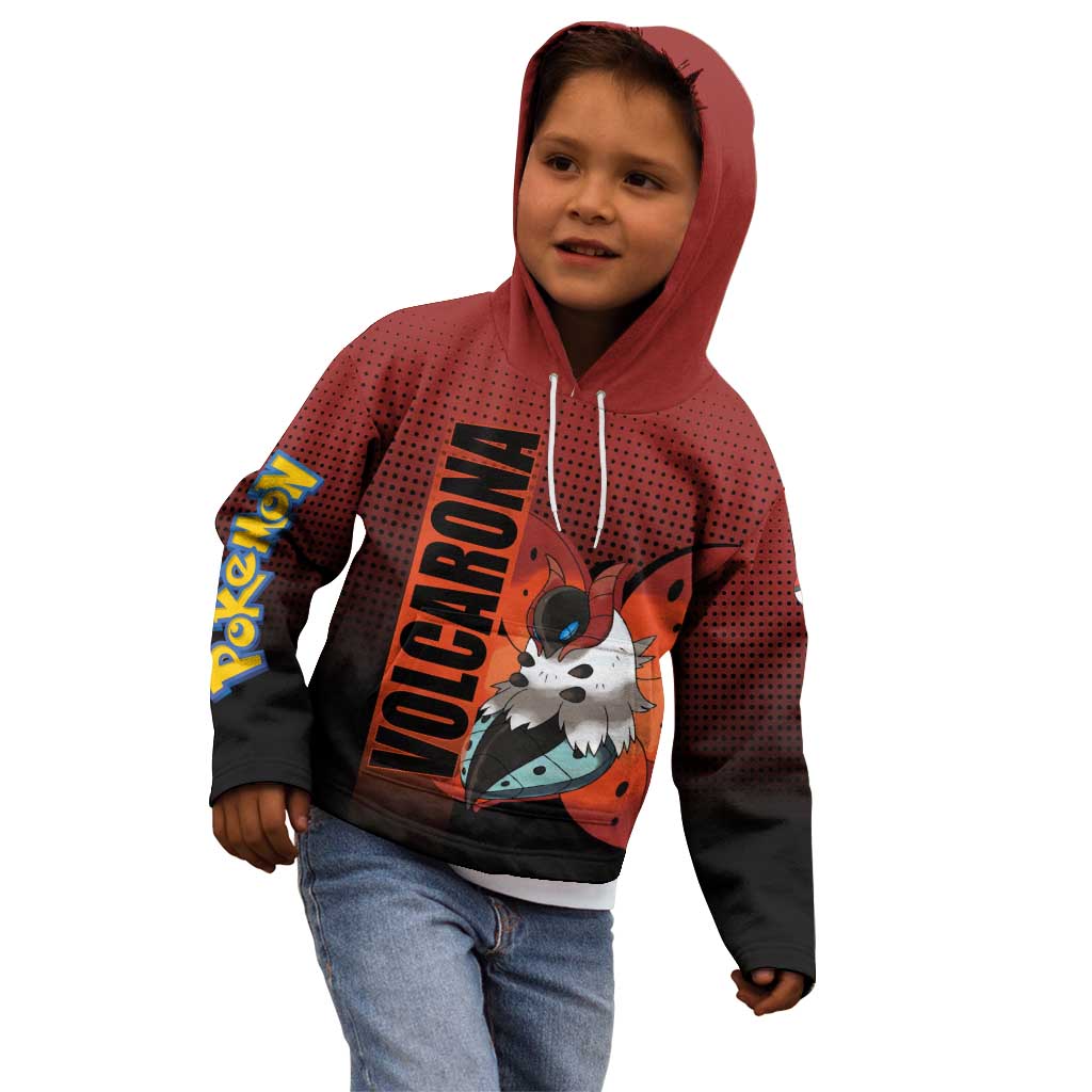 Volcarona from Poké Kid Hoodie Bug and Fire Types Featuring Bright and Fiery Design - The Mazicc