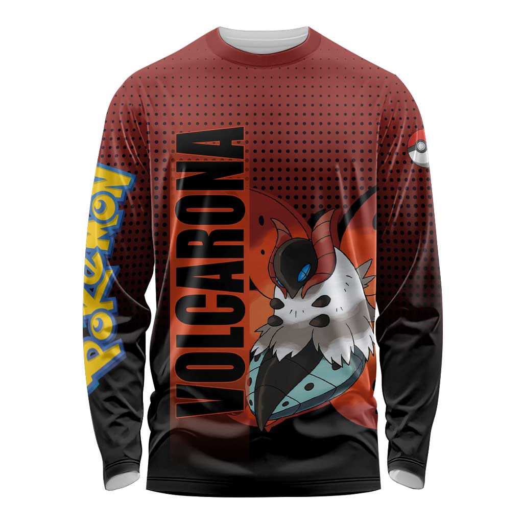Volcarona from Poké Long Sleeve Shirt Bug and Fire Types Featuring Bright and Fiery Design - The Mazicc