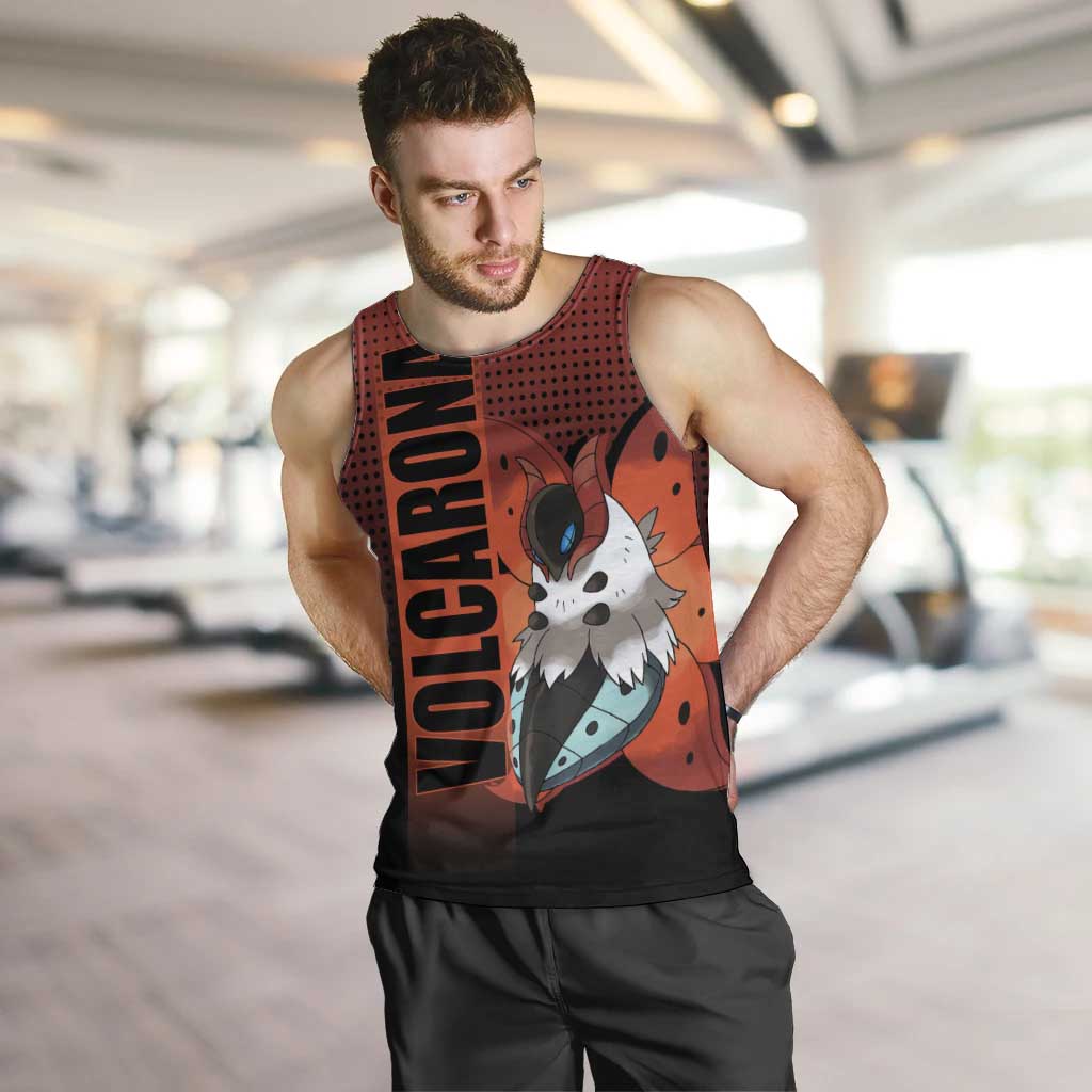 Volcarona from Poké Men Tank Top Bug and Fire Types Featuring Bright and Fiery Design - The Mazicc