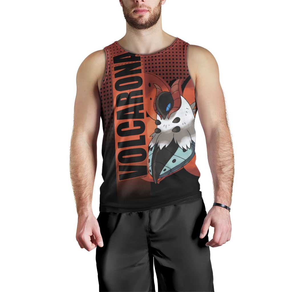 Volcarona from Poké Men Tank Top Bug and Fire Types Featuring Bright and Fiery Design - The Mazicc