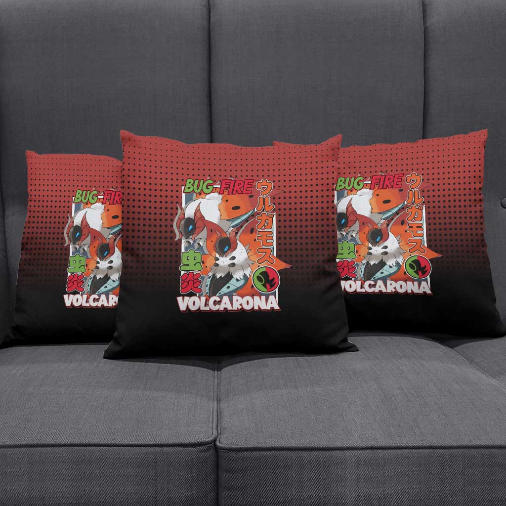Volcarona from Poké Pillow Cover Bug and Fire Types Featuring Bright and Fiery Design - The Mazicc