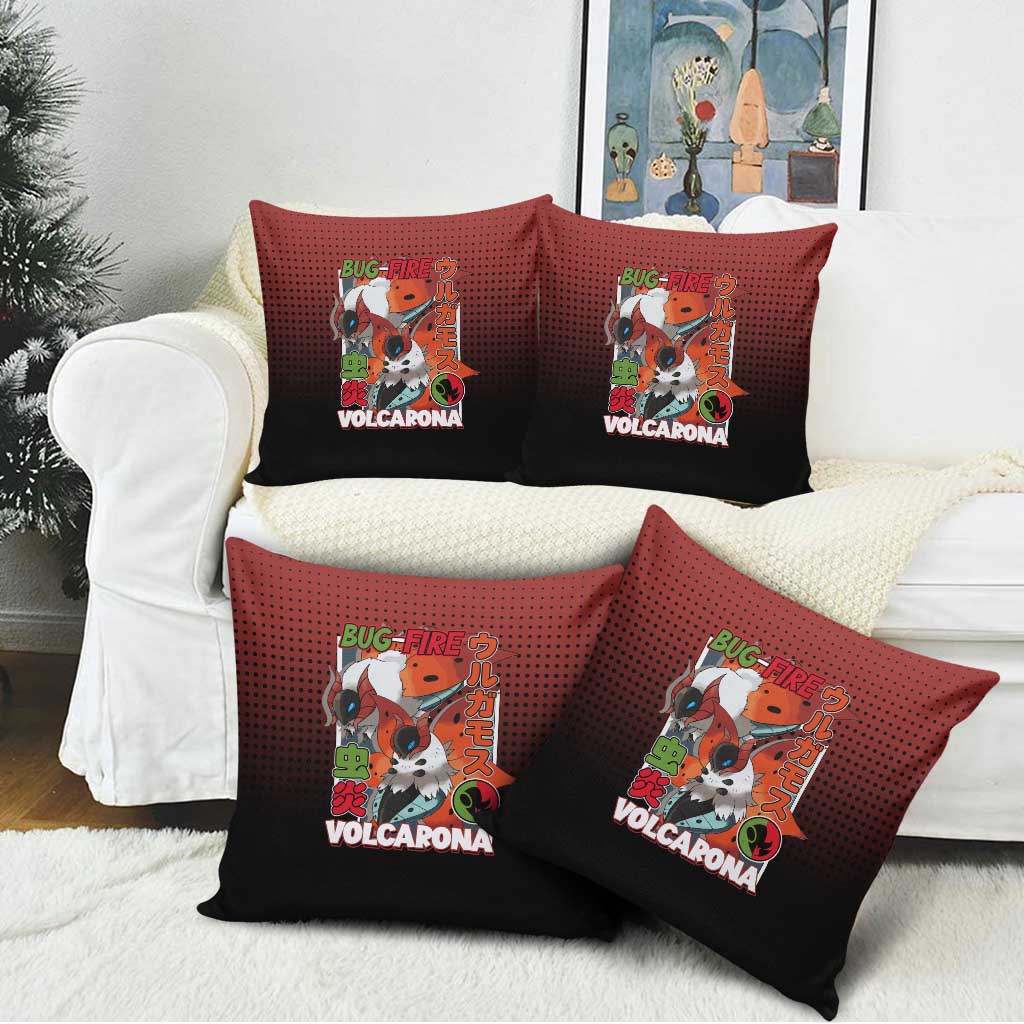 Volcarona from Poké Pillow Cover Bug and Fire Types Featuring Bright and Fiery Design - The Mazicc