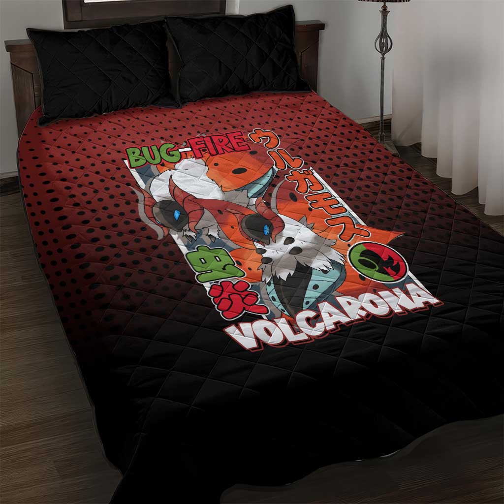 Volcarona from Poké Quilt Bed Set Bug and Fire Types Featuring Bright and Fiery Design - The Mazicc