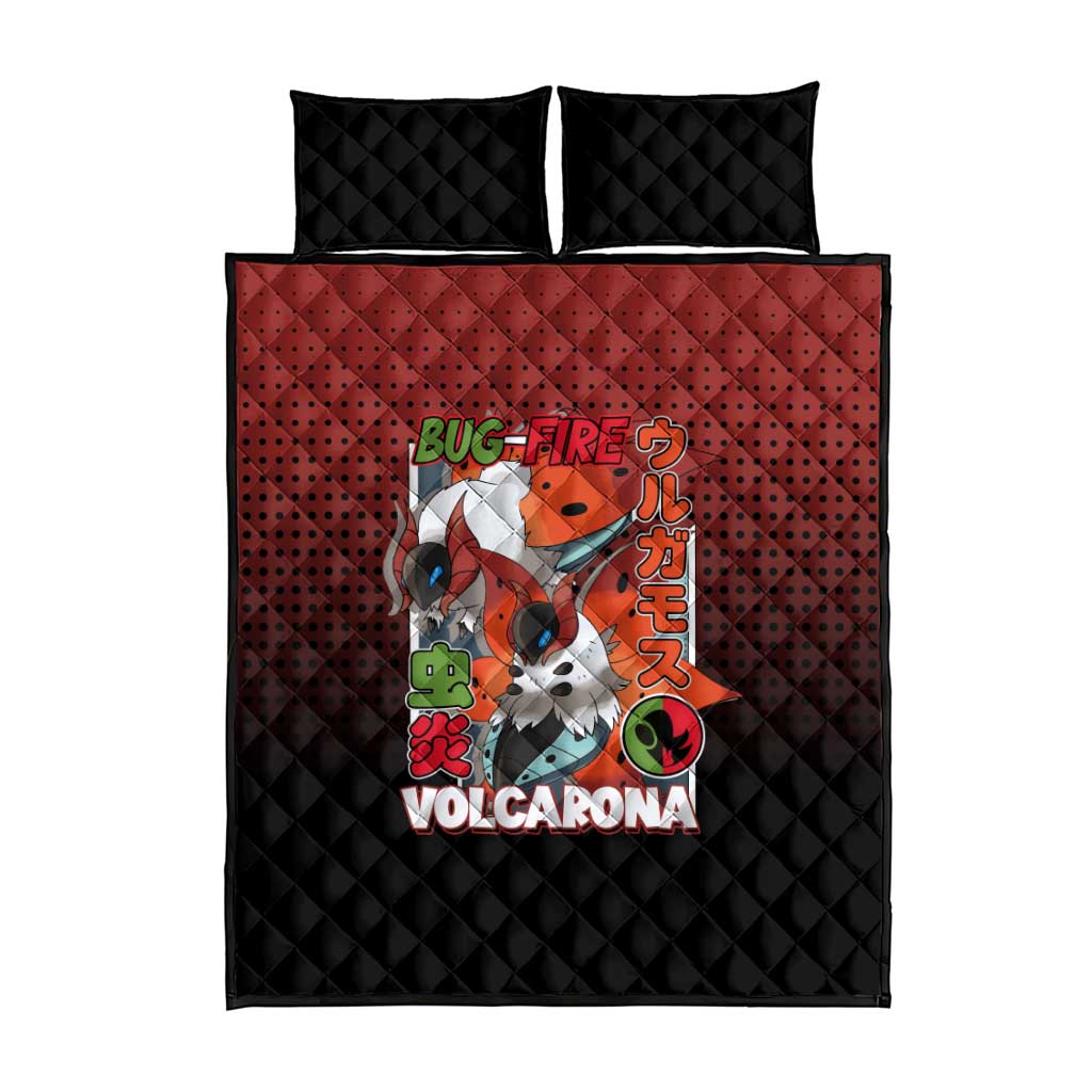 Volcarona from Poké Quilt Bed Set Bug and Fire Types Featuring Bright and Fiery Design - The Mazicc