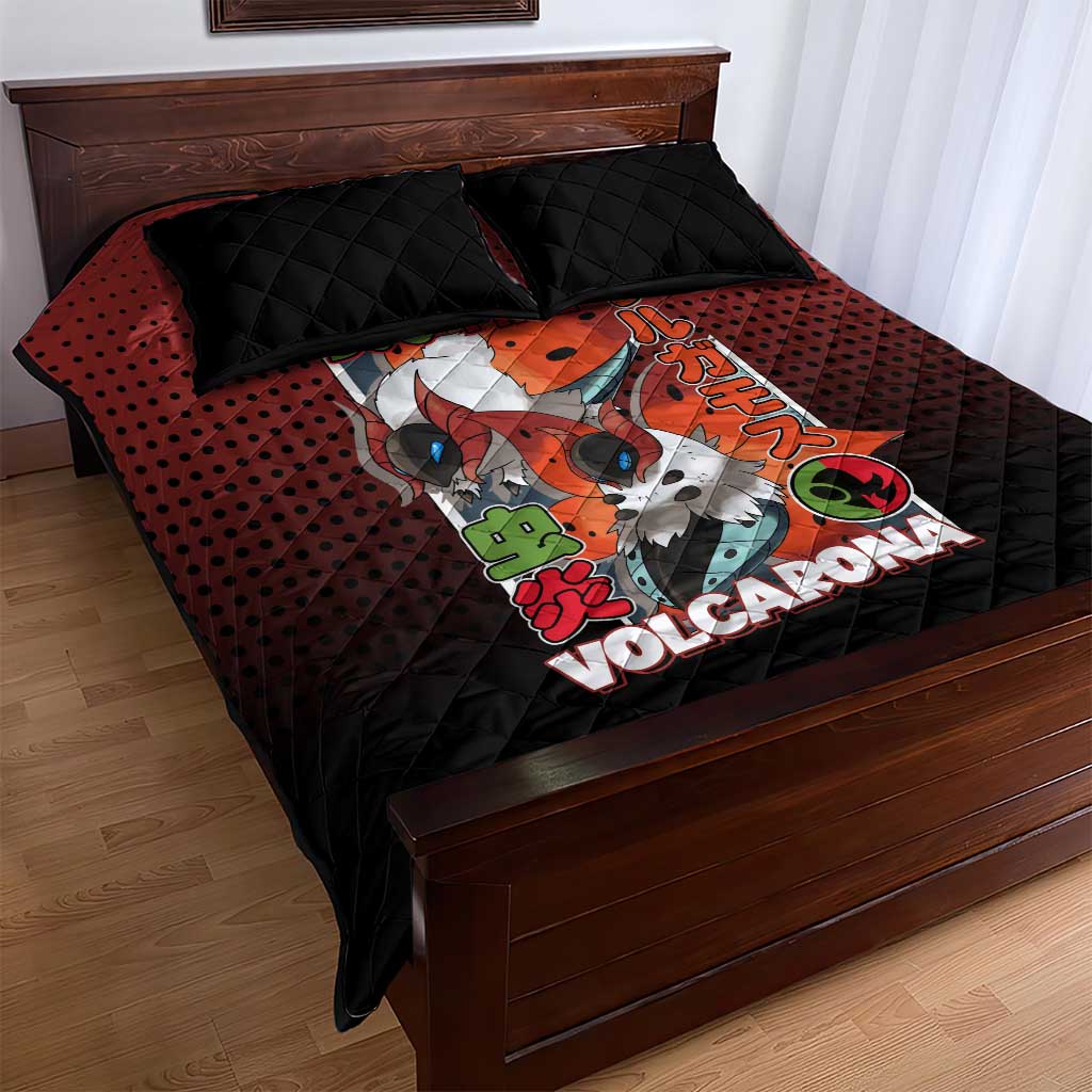 Volcarona from Poké Quilt Bed Set Bug and Fire Types Featuring Bright and Fiery Design - The Mazicc