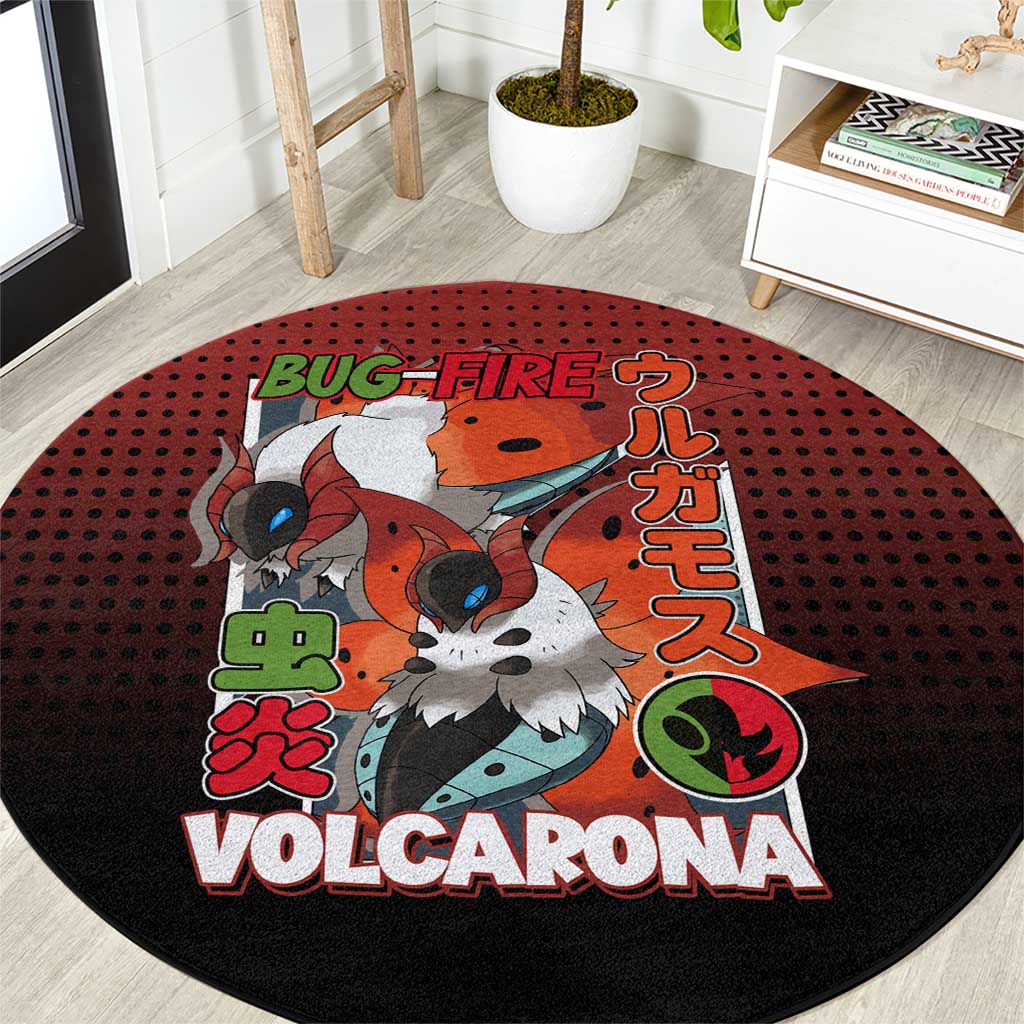 Volcarona from Poké Round Carpet Bug and Fire Types Featuring Bright and Fiery Design - The Mazicc
