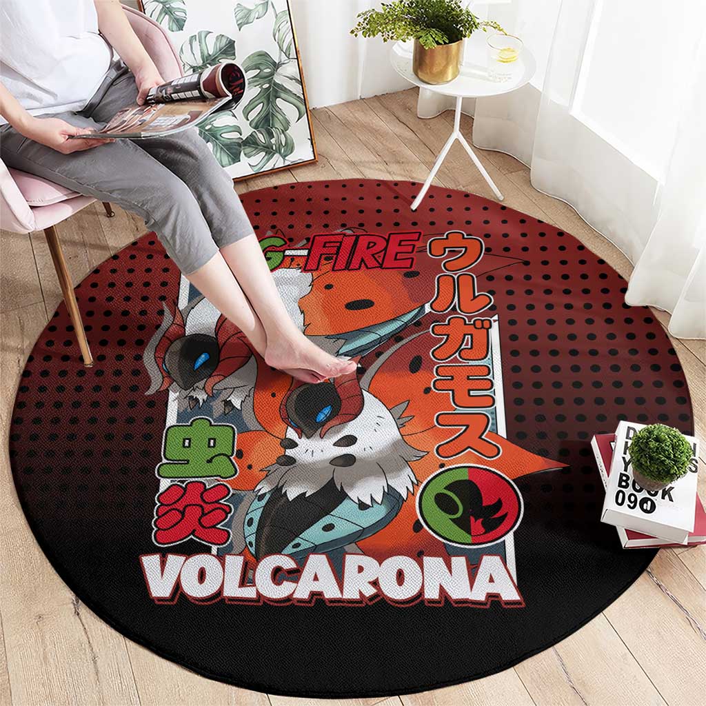 Volcarona from Poké Round Carpet Bug and Fire Types Featuring Bright and Fiery Design - The Mazicc