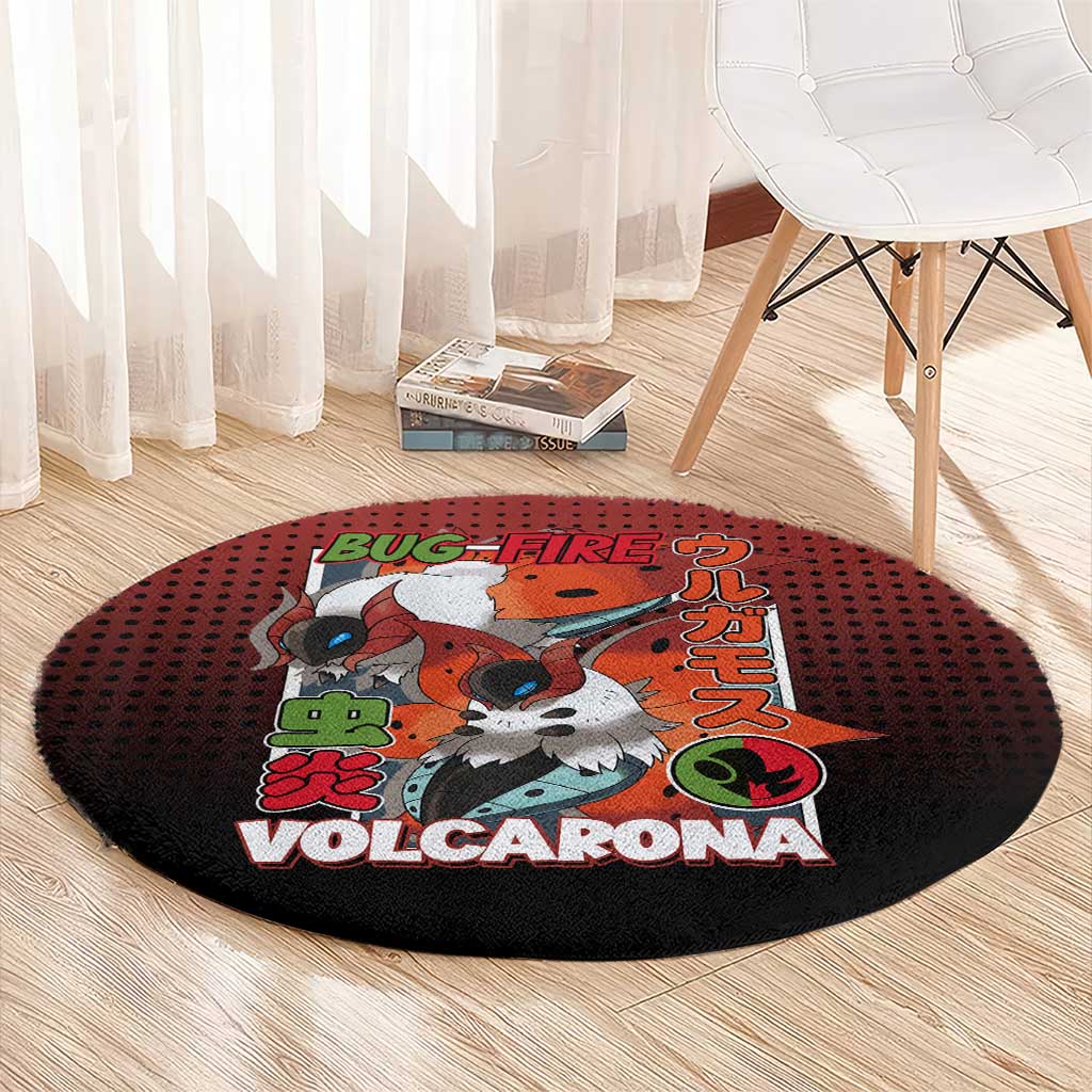 Volcarona from Poké Round Carpet Bug and Fire Types Featuring Bright and Fiery Design - The Mazicc