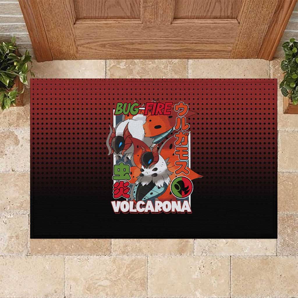 Volcarona from Poké Rubber Doormat Bug and Fire Types Featuring Bright and Fiery Design - The Mazicc