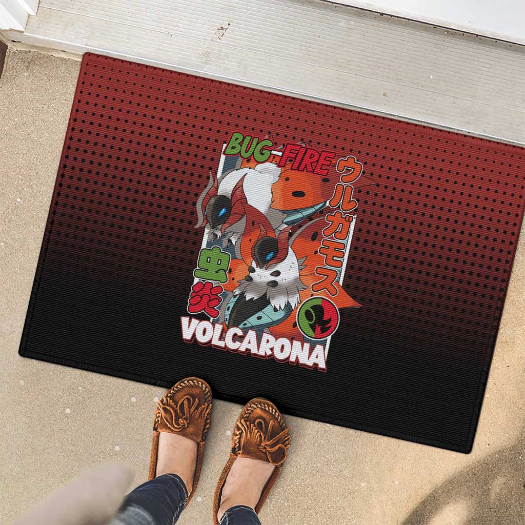 Volcarona from Poké Rubber Doormat Bug and Fire Types Featuring Bright and Fiery Design - The Mazicc