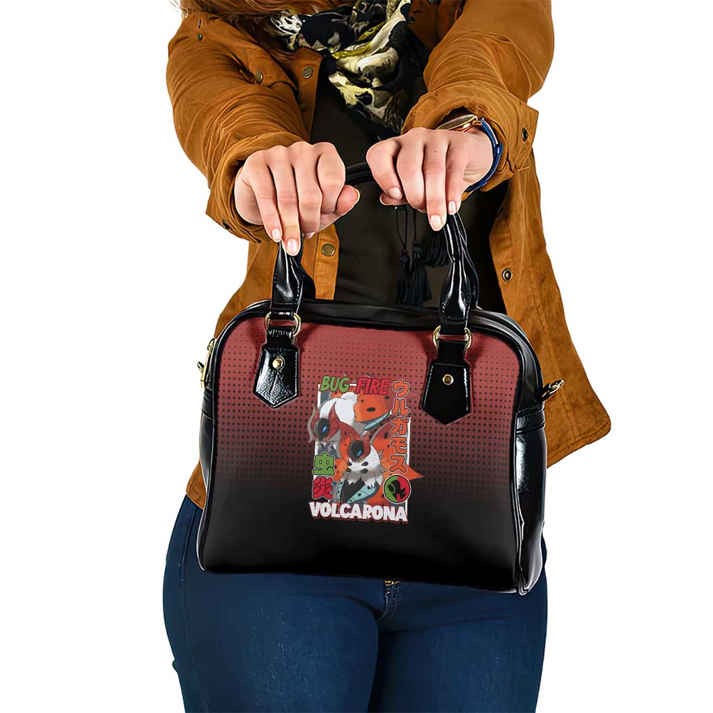Volcarona from Poké Shoulder Handbag Bug and Fire Types Featuring Bright and Fiery Design - The Mazicc