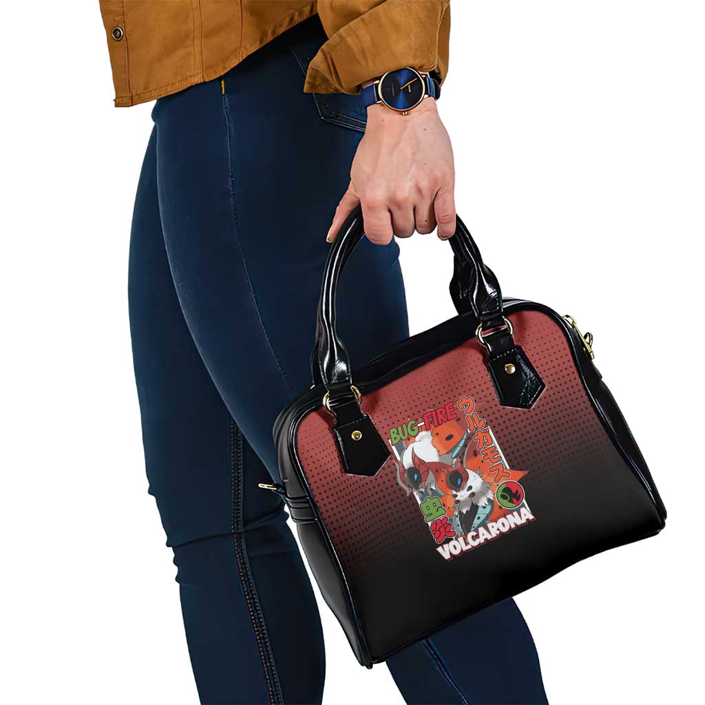Volcarona from Poké Shoulder Handbag Bug and Fire Types Featuring Bright and Fiery Design - The Mazicc