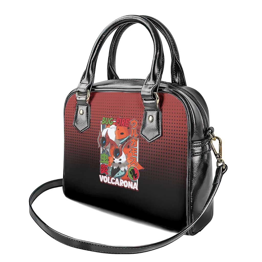 Volcarona from Poké Shoulder Handbag Bug and Fire Types Featuring Bright and Fiery Design - The Mazicc