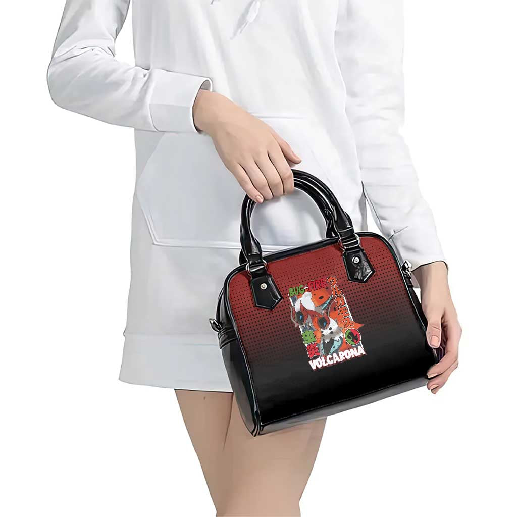 Volcarona from Poké Shoulder Handbag Bug and Fire Types Featuring Bright and Fiery Design - The Mazicc
