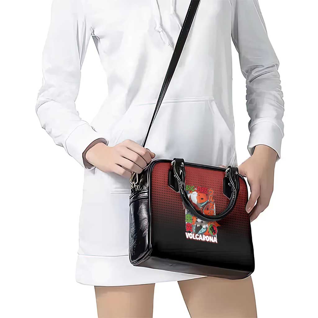 Volcarona from Poké Shoulder Handbag Bug and Fire Types Featuring Bright and Fiery Design - The Mazicc