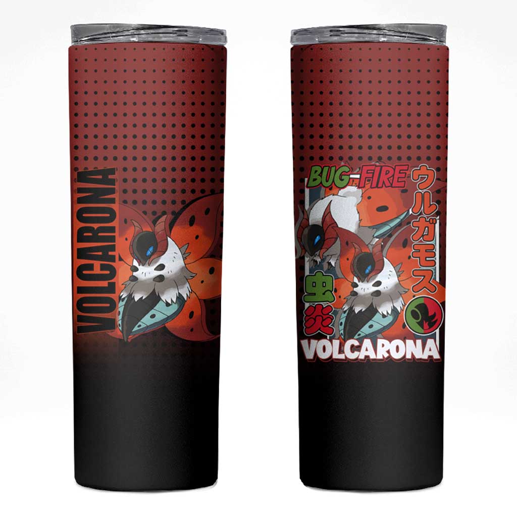 Volcarona from Poké Skinny Tumbler Bug and Fire Types Featuring Bright and Fiery Design - The Mazicc