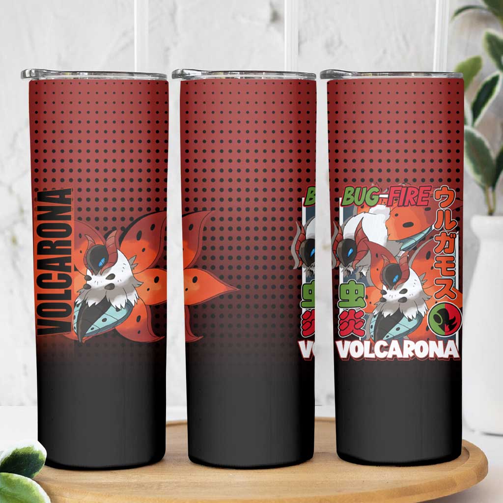 Volcarona from Poké Skinny Tumbler Bug and Fire Types Featuring Bright and Fiery Design - The Mazicc