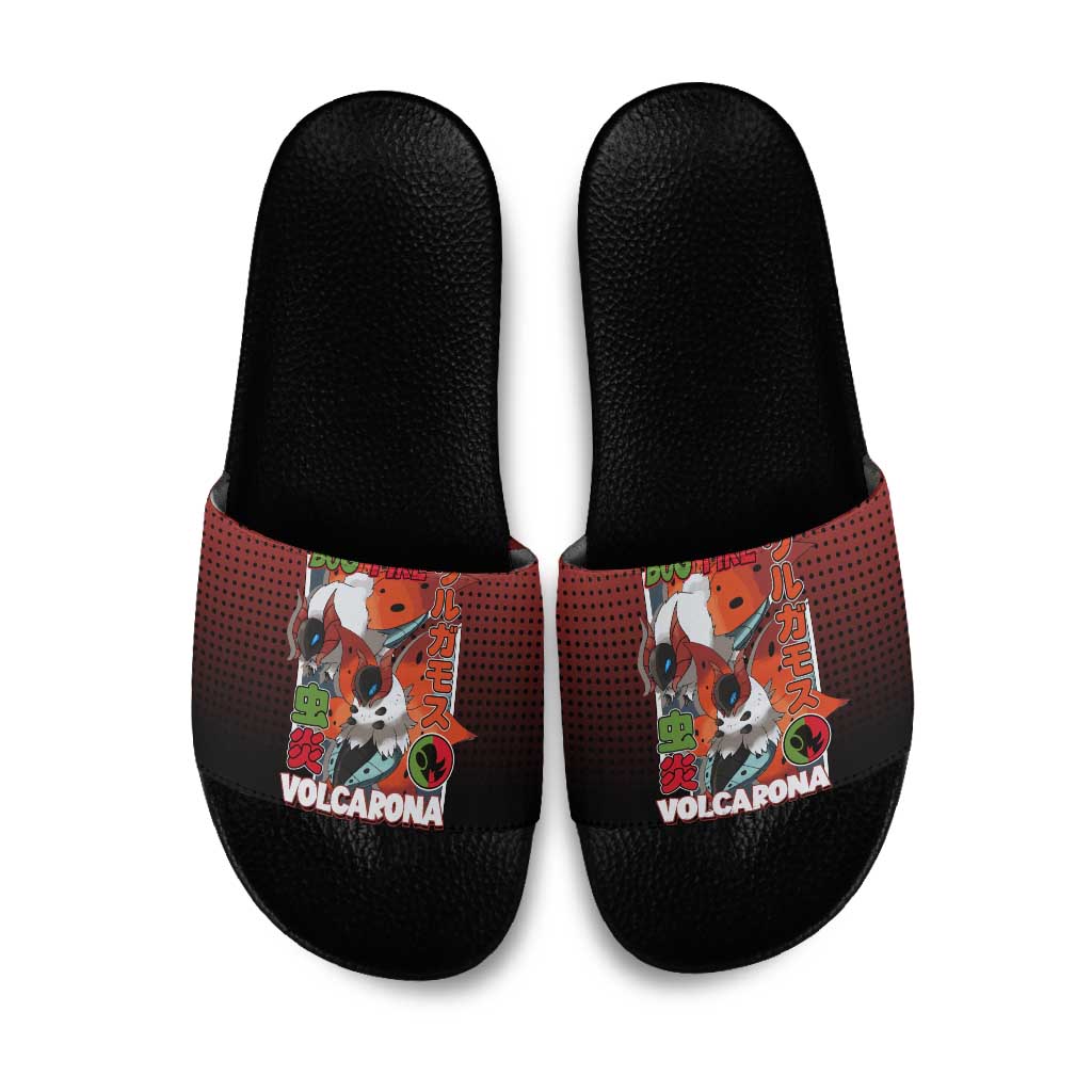 Volcarona from Poké Slide Sandals Bug and Fire Types Featuring Bright and Fiery Design - The Mazicc