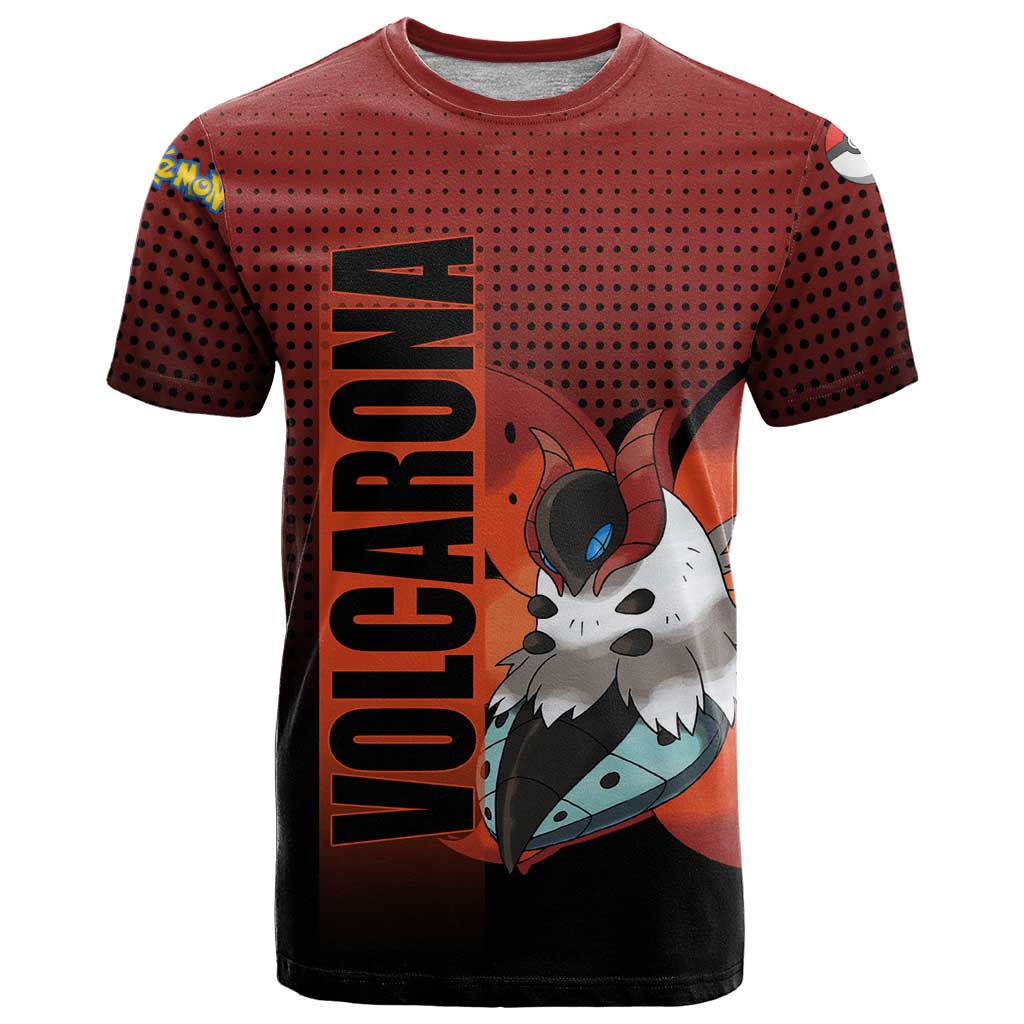 Volcarona from Poké T Shirt Bug and Fire Types Featuring Bright and Fiery Design - The Mazicc