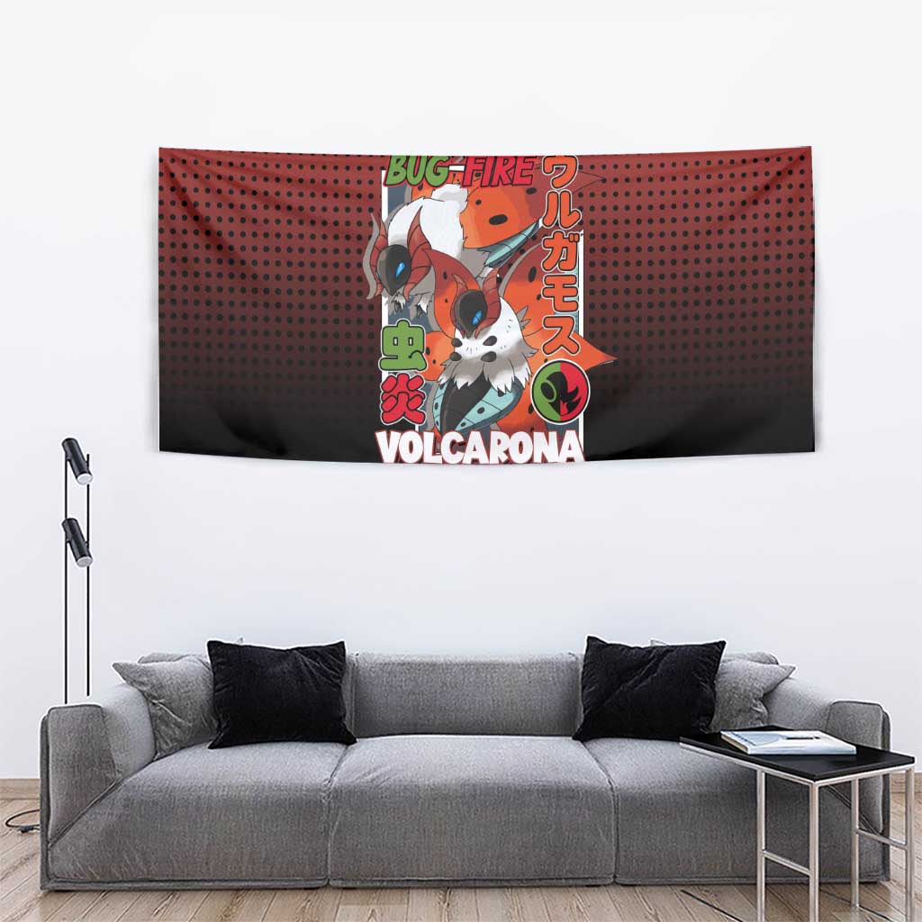 Volcarona from Poké Tapestry Bug and Fire Types Featuring Bright and Fiery Design - The Mazicc