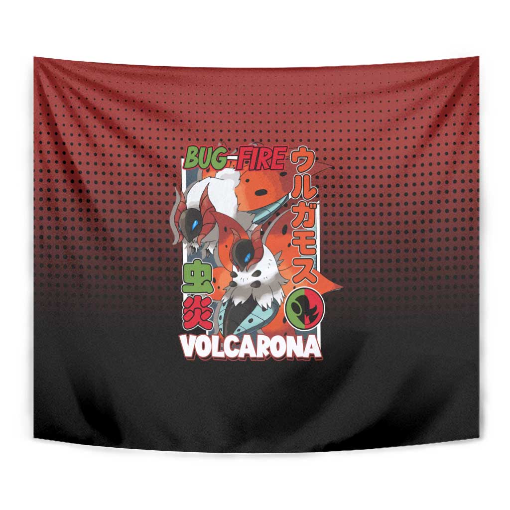 Volcarona from Poké Tapestry Bug and Fire Types Featuring Bright and Fiery Design - The Mazicc