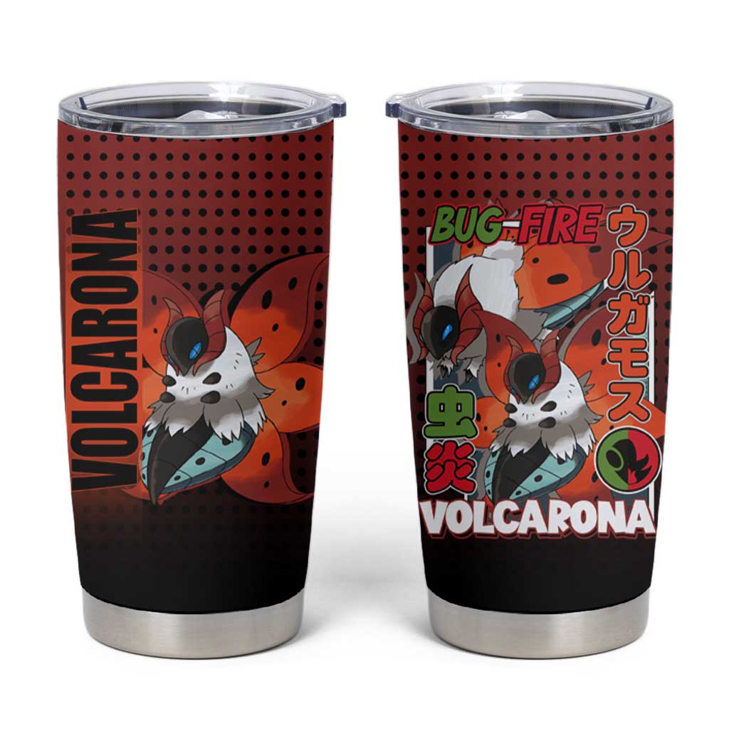 Volcarona from Poké Tumbler Cup Bug and Fire Types Featuring Bright and Fiery Design - The Mazicc