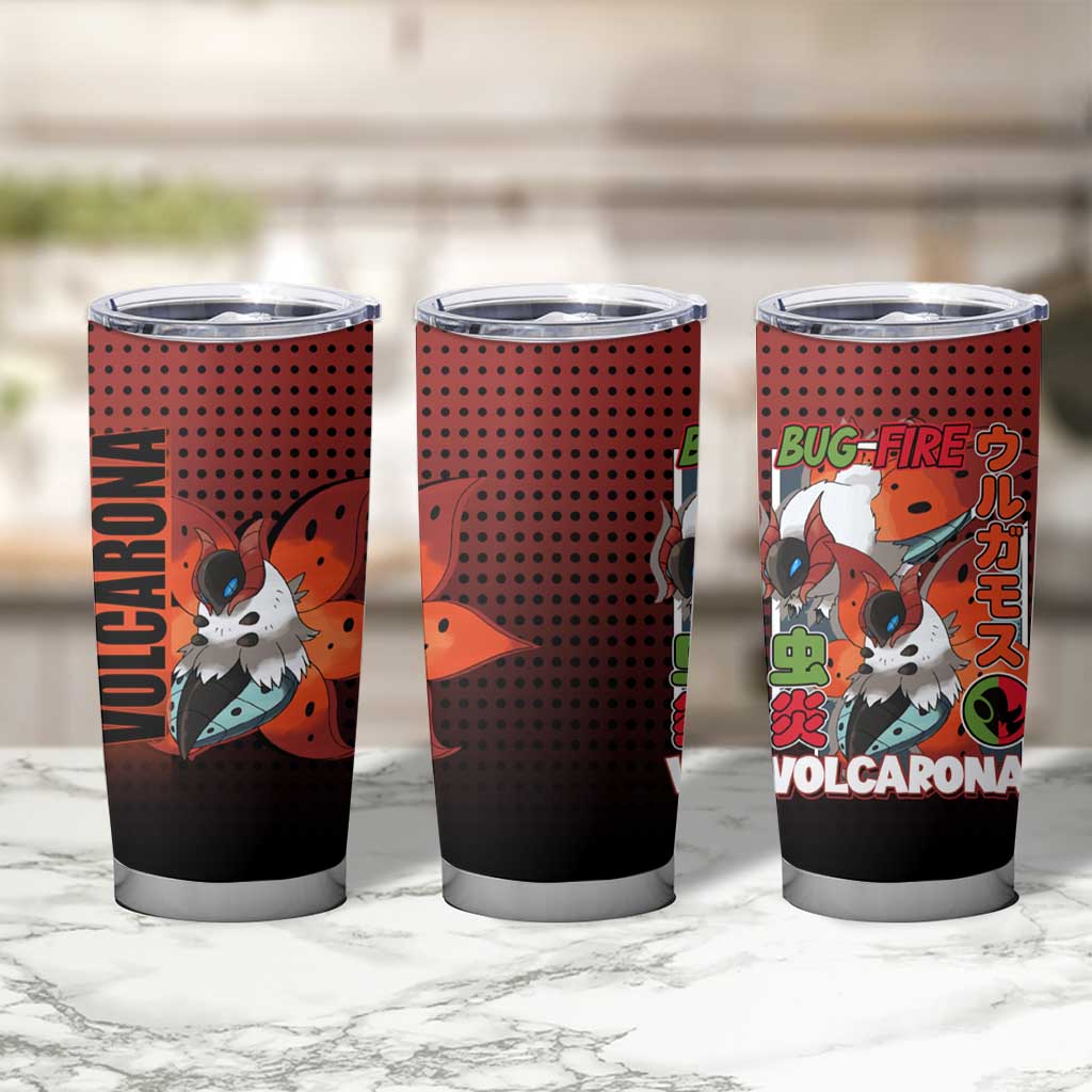 Volcarona from Poké Tumbler Cup Bug and Fire Types Featuring Bright and Fiery Design - The Mazicc