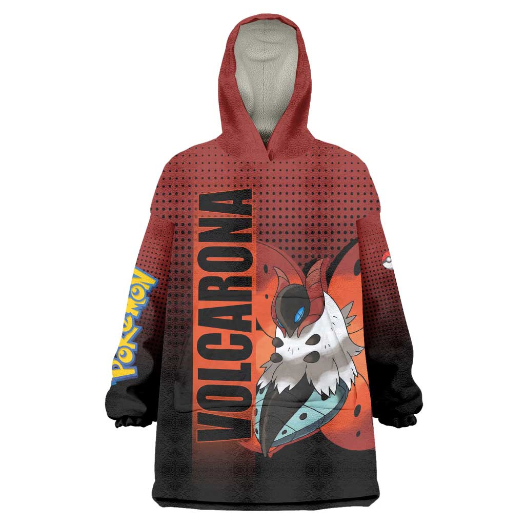 Volcarona from Poké Wearable Blanket Hoodie Bug and Fire Types Featuring Bright and Fiery Design - The Mazicc