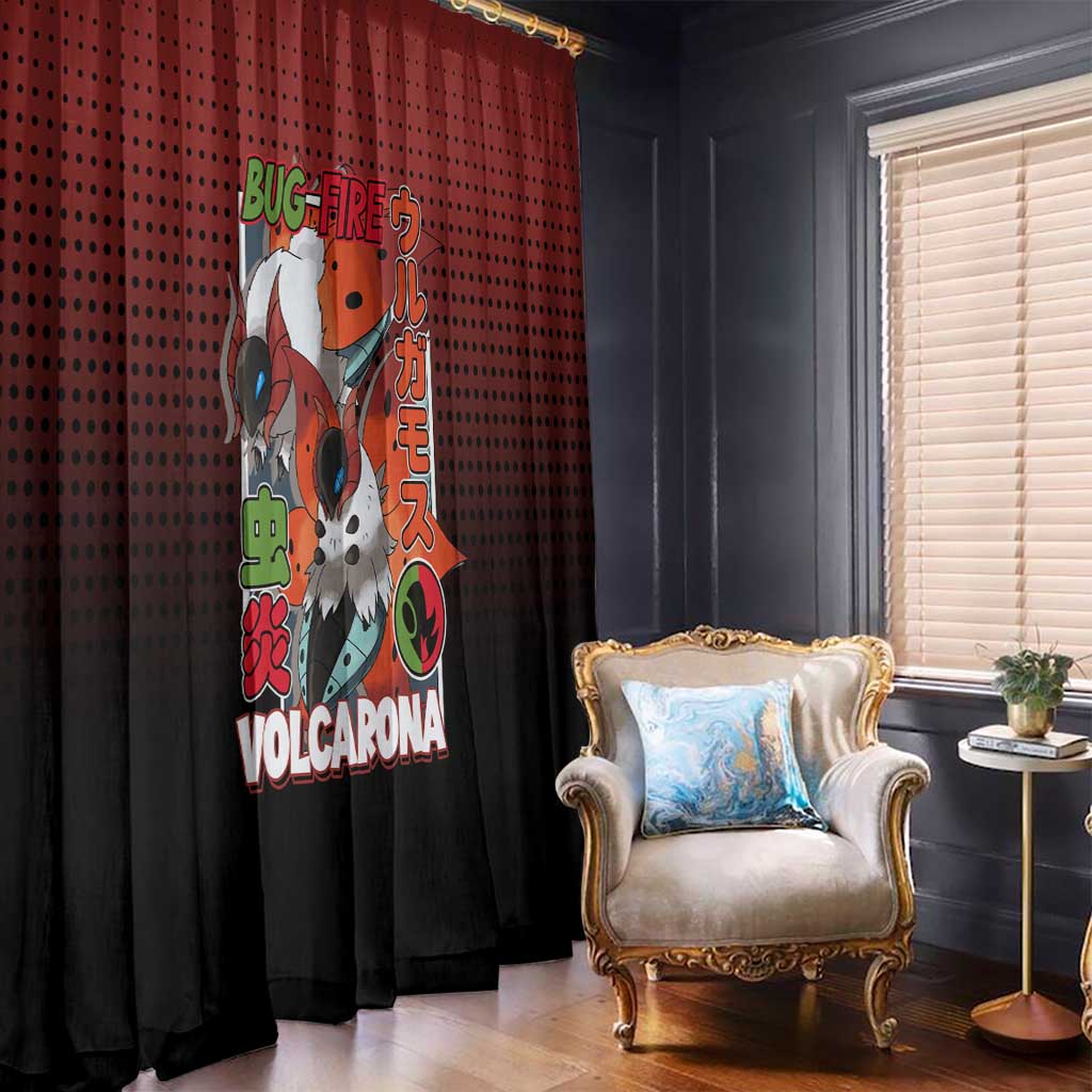 Volcarona from Poké Window Curtain Bug and Fire Types Featuring Bright and Fiery Design - The Mazicc