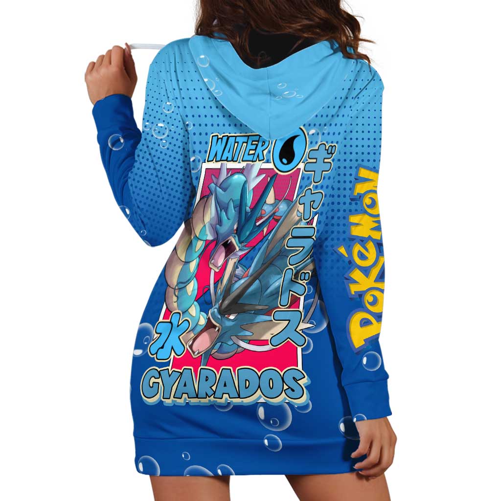 Gyarados from Poké Hoodie Dress with Water Type Power and Fierce Design - The Mazicc