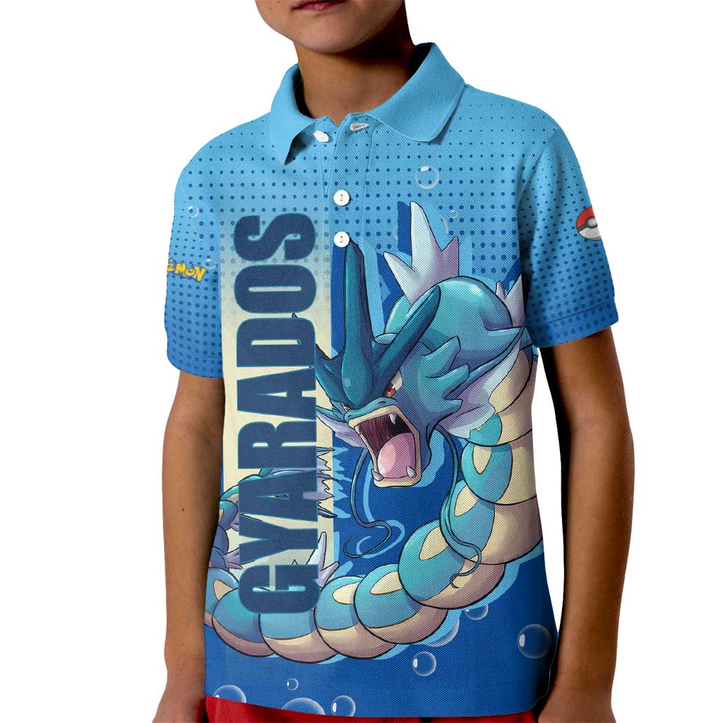 Gyarados from Poké Kid Polo Shirt with Water Type Power and Fierce Design - The Mazicc