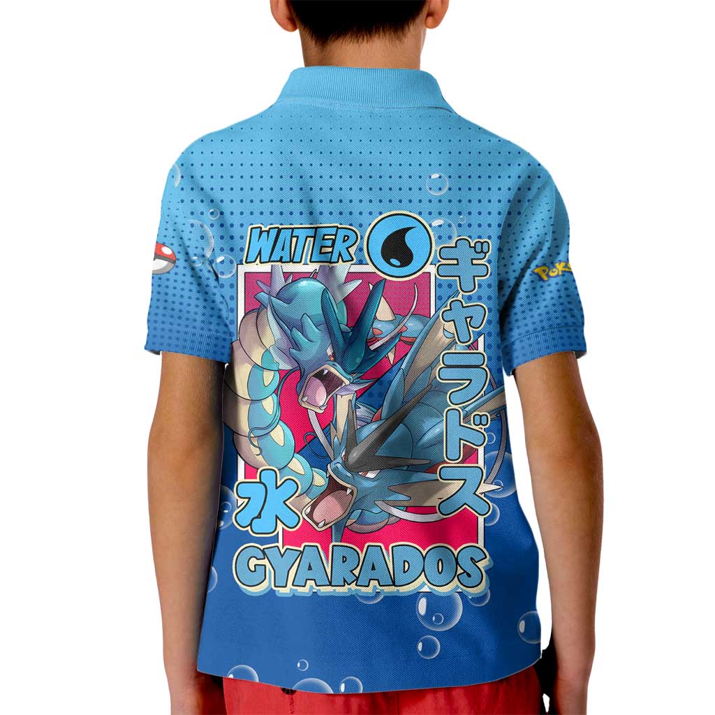Gyarados from Poké Kid Polo Shirt with Water Type Power and Fierce Design - The Mazicc