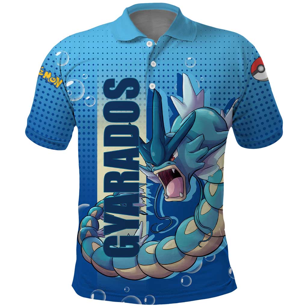Gyarados from Poké Polo Shirt with Water Type Power and Fierce Design - The Mazicc
