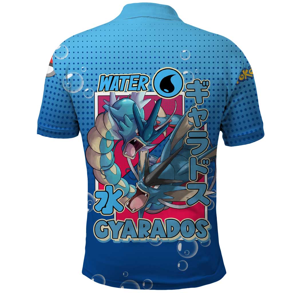 Gyarados from Poké Polo Shirt with Water Type Power and Fierce Design - The Mazicc