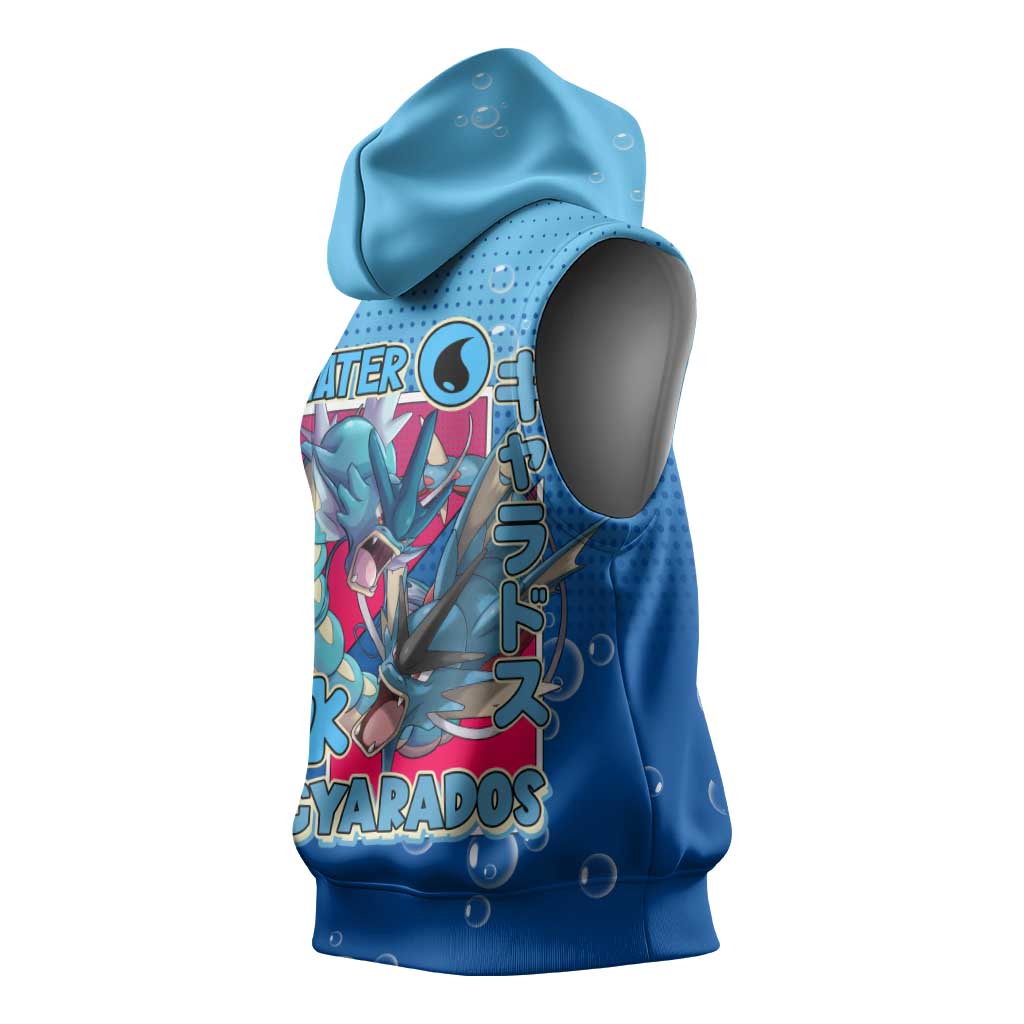 Gyarados from Poké Sleeveless Hoodie with Water Type Power and Fierce Design - The Mazicc