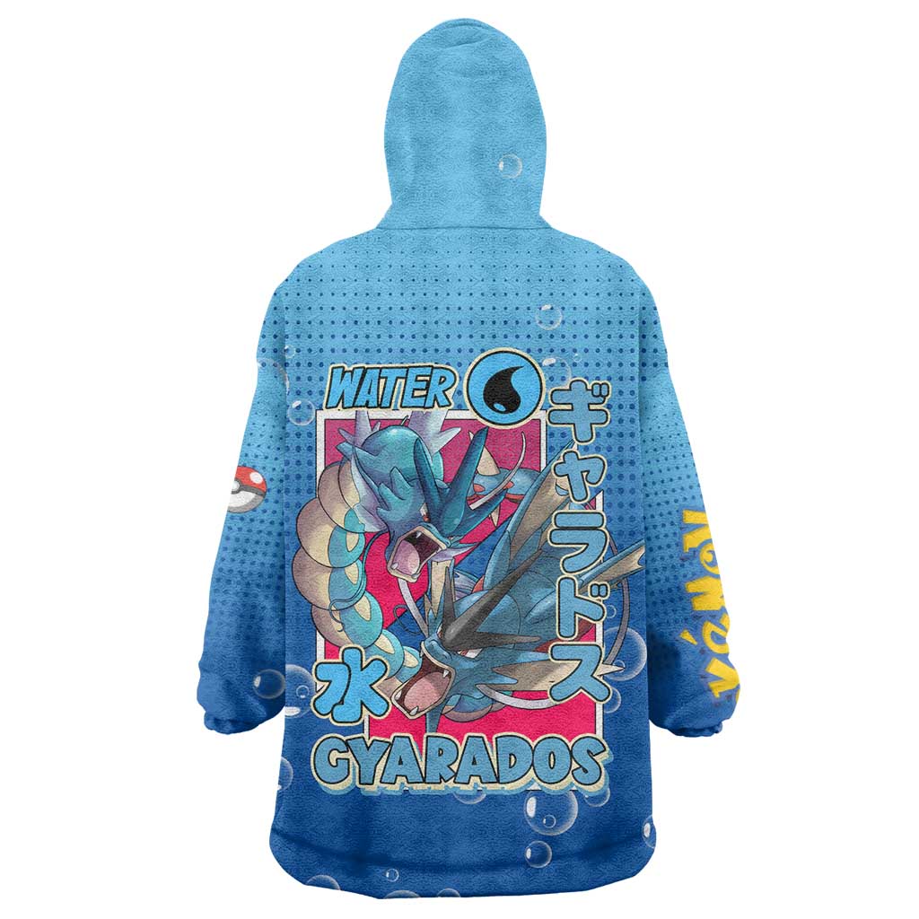 Gyarados from Poké Wearable Blanket Hoodie with Water Type Power and Fierce Design - The Mazicc
