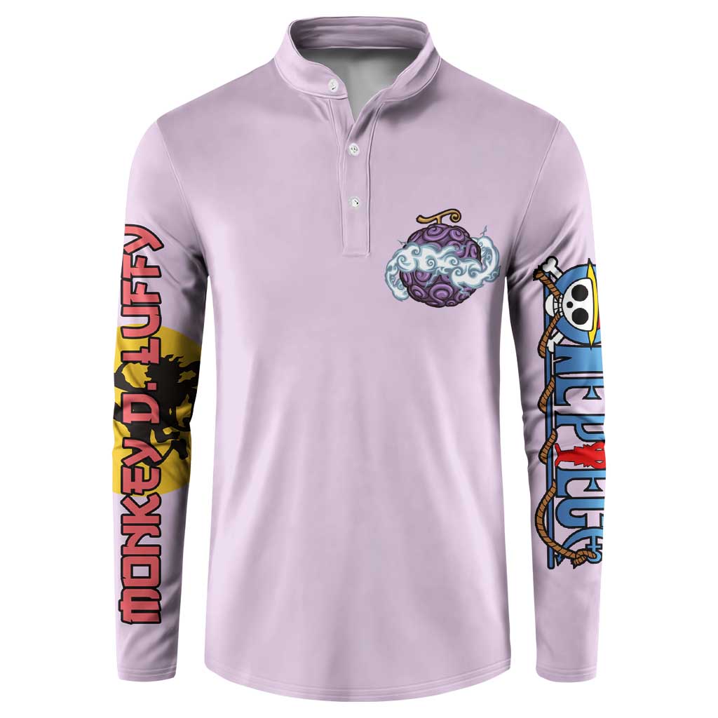 Monkey D. Luffy Gear 5 And Demon Fruit Nika - One Piece Button Sweatshirt Anime Style