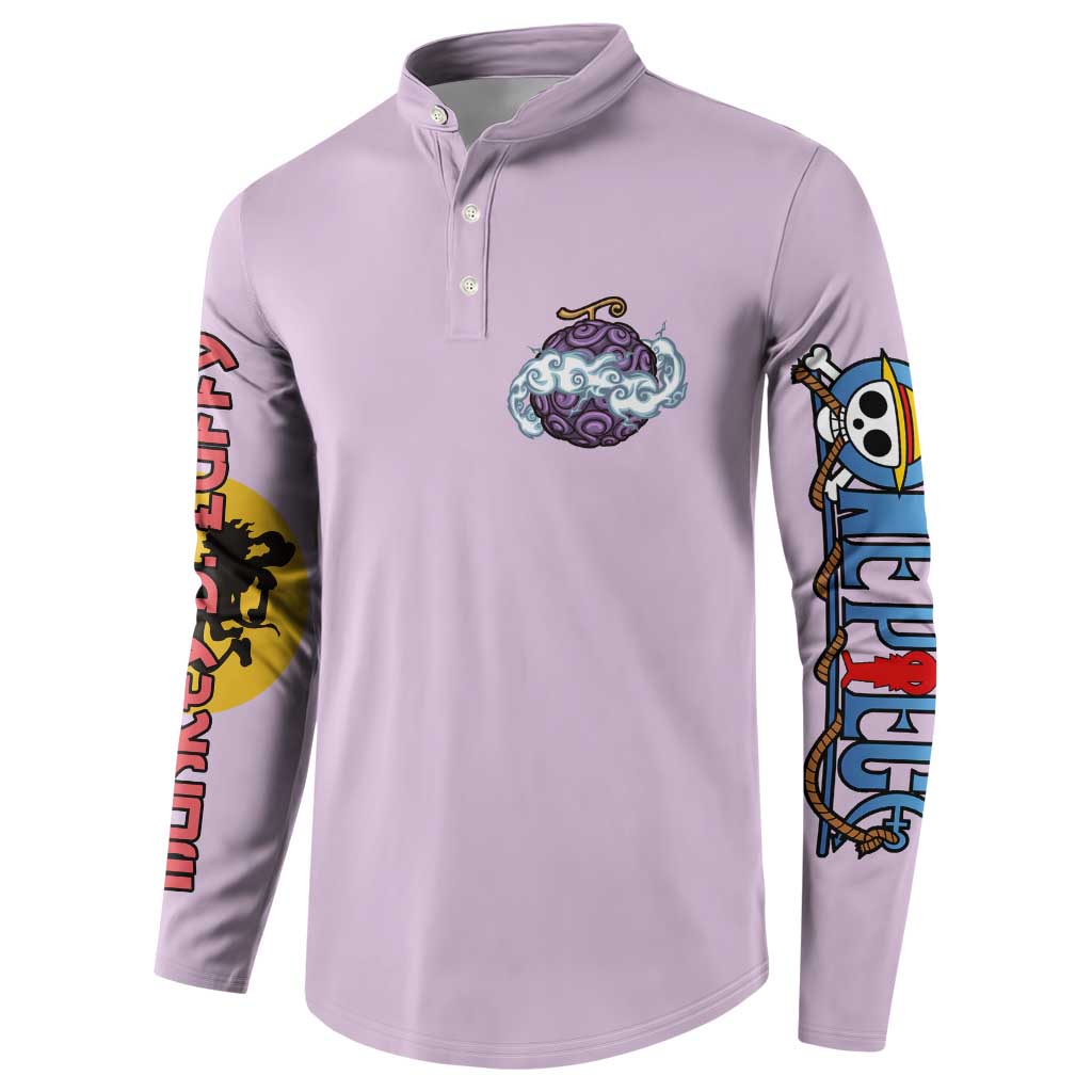 Monkey D. Luffy Gear 5 And Demon Fruit Nika - One Piece Button Sweatshirt Anime Style