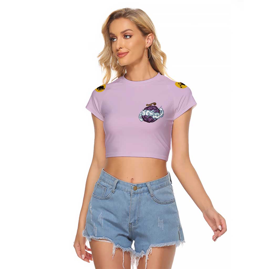 Monkey D. Luffy Gear 5 And Demon Fruit Nika - One Piece Raglan Cropped T Shirt Anime Style