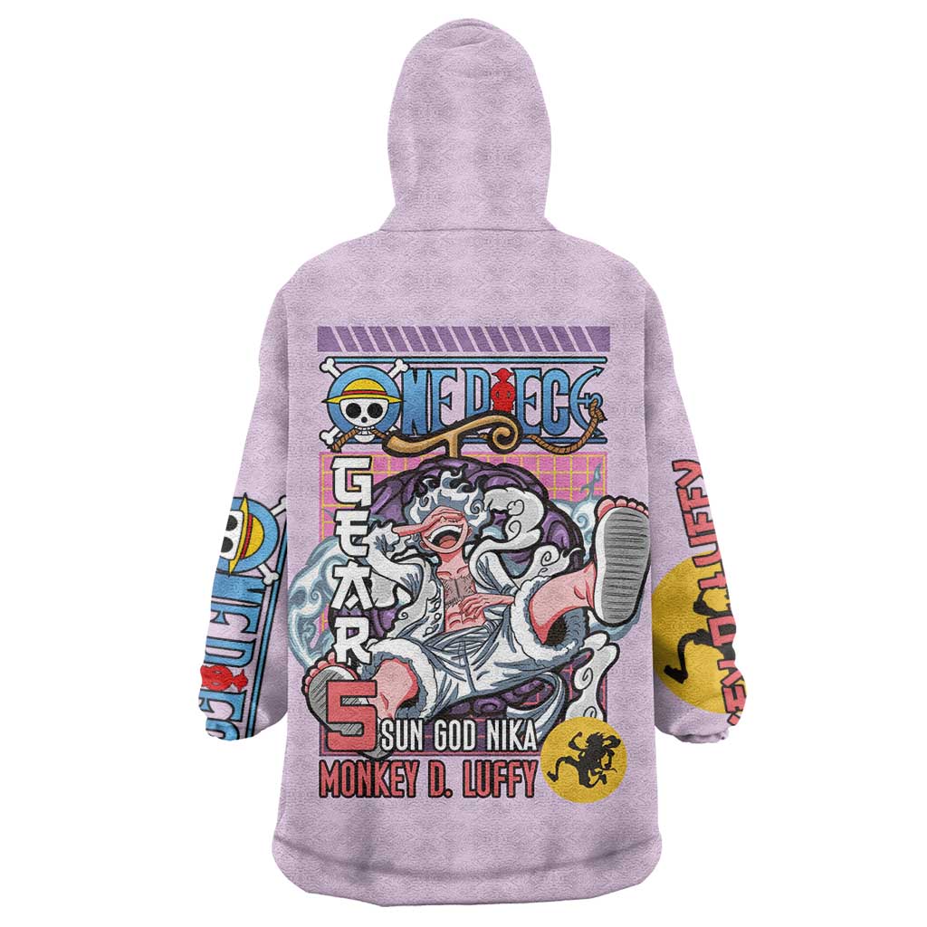Monkey D. Luffy Gear 5 And Demon Fruit Nika - One Piece Wearable Blanket Hoodie Anime Style
