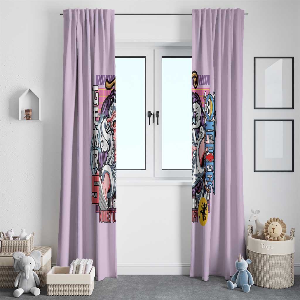Monkey D. Luffy Gear 5 And Demon Fruit Nika - One Piece Window Curtain Anime Style