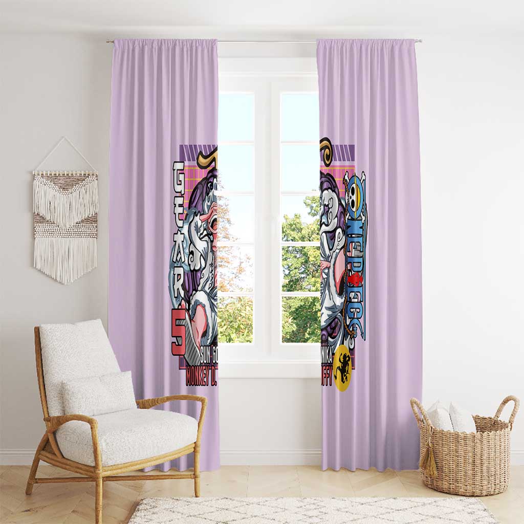 Monkey D. Luffy Gear 5 And Demon Fruit Nika - One Piece Window Curtain Anime Style