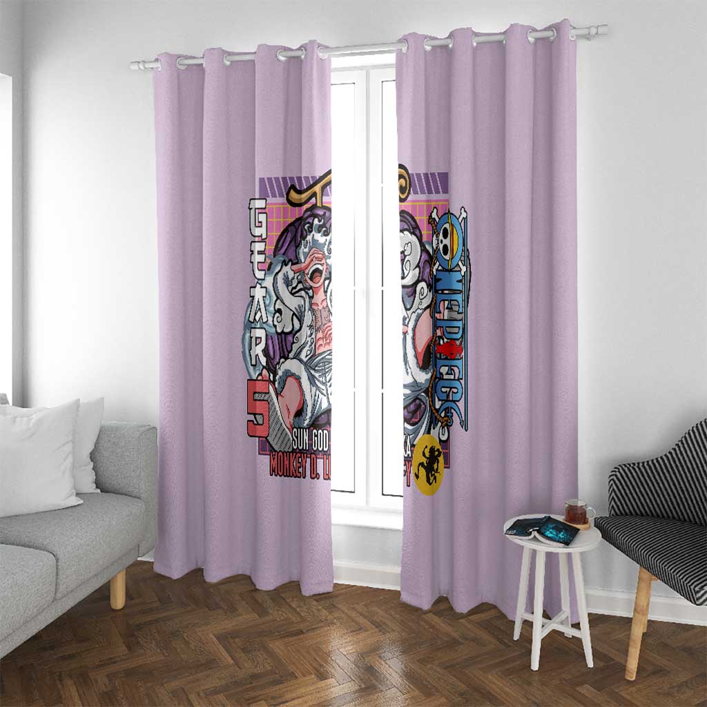 Monkey D. Luffy Gear 5 And Demon Fruit Nika - One Piece Window Curtain Anime Style