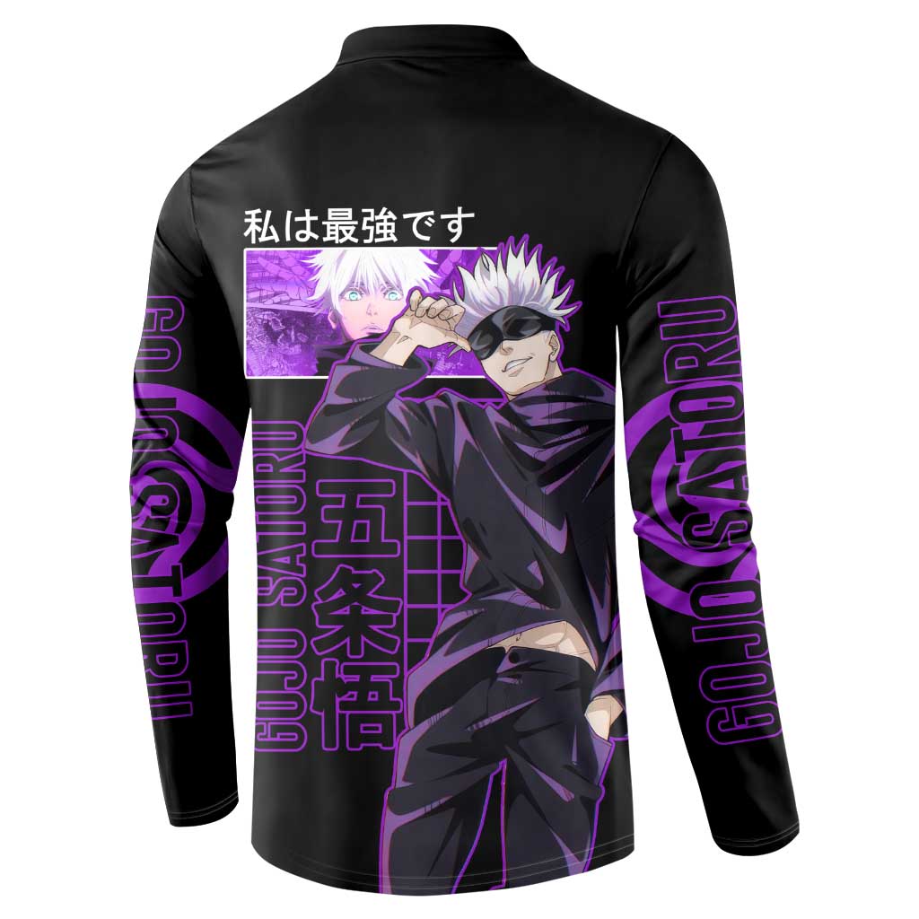Gojo Satoru - Jujutsu Kaisen Button Sweatshirt Anime Style
