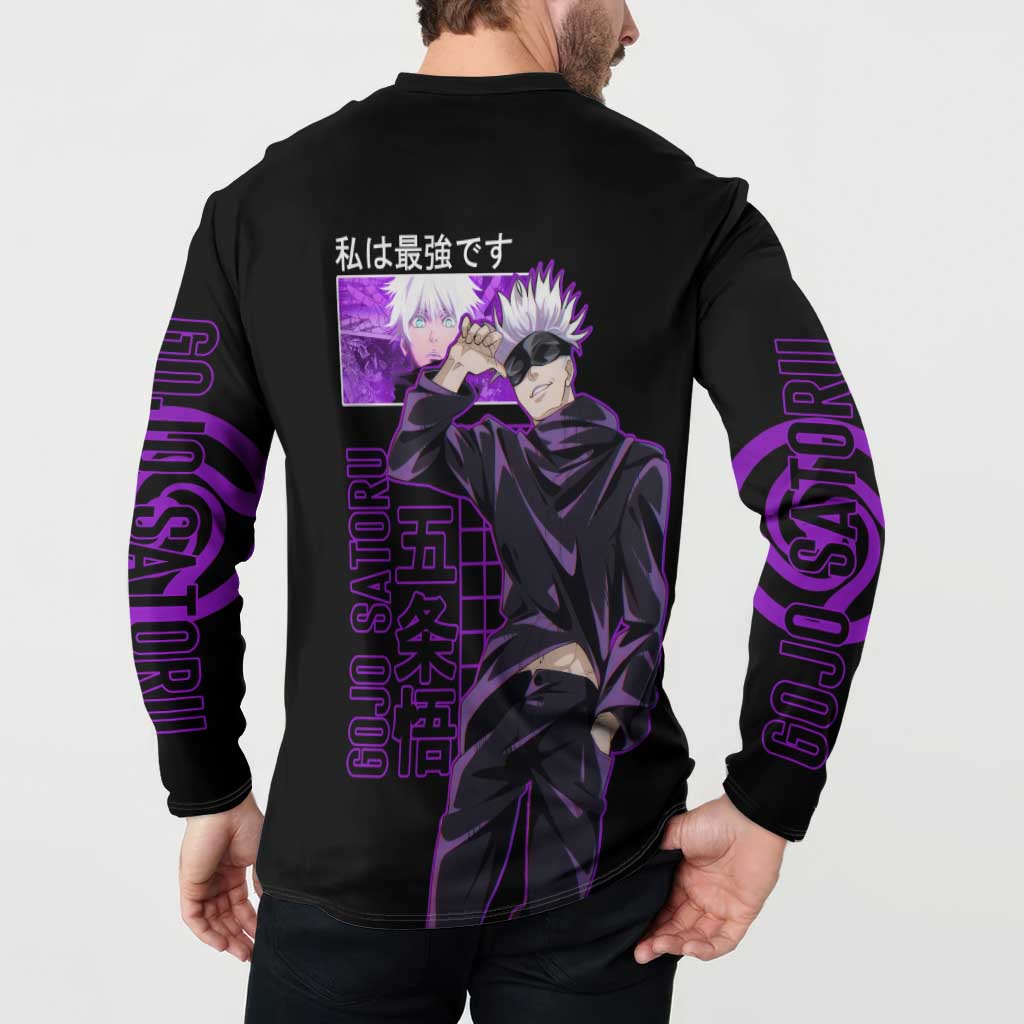 Gojo Satoru - Jujutsu Kaisen Button Sweatshirt Anime Style