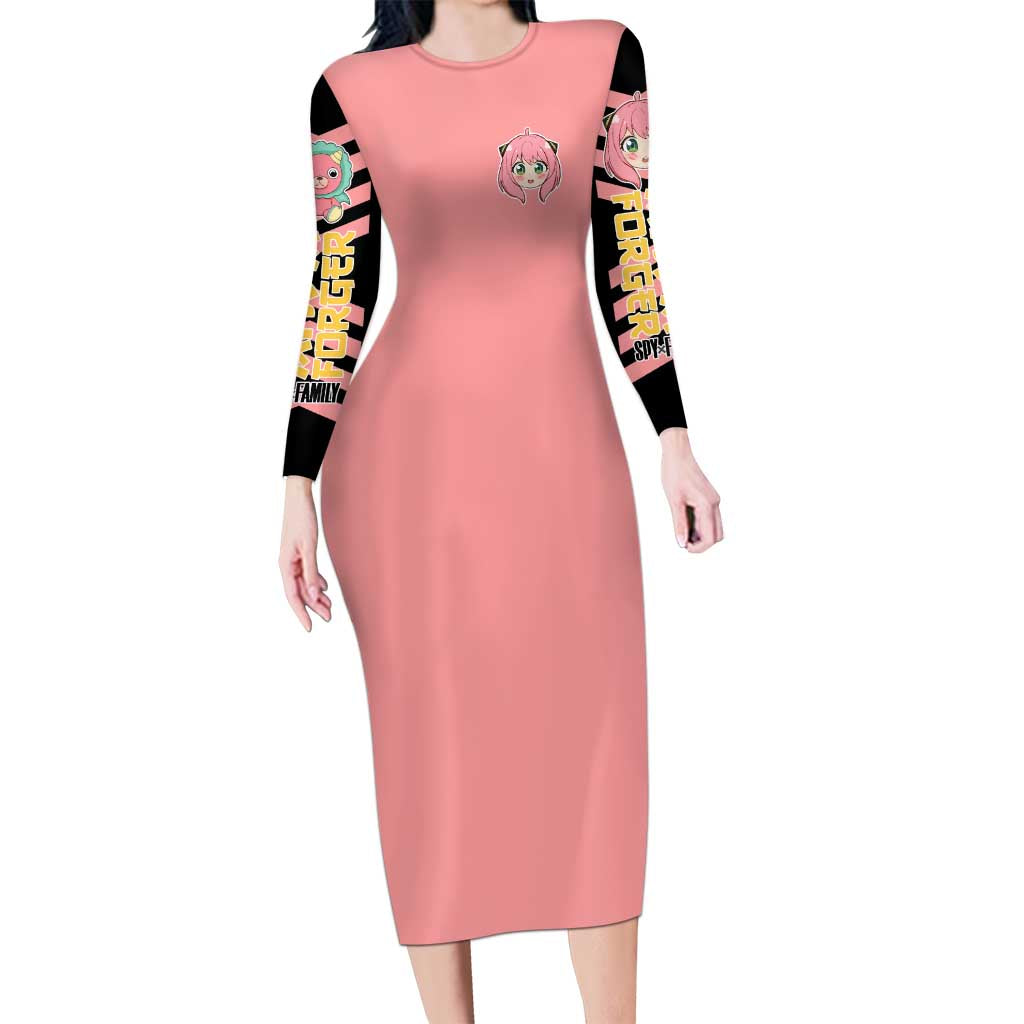 Anya Forger Spy x Family Long Sleeve Bodycon Dress Anime Style